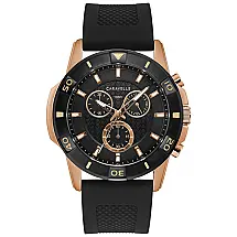 Relógio Masculino Analógico Quartzo de Silicone, CARAVELLE 45B157, Preto