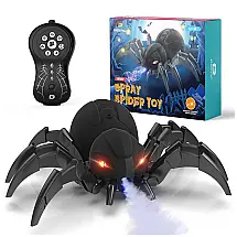 Robô Aranha DEERC com Controle Remoto para Crianças Acima de 5 Anos, Preto