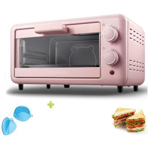 Forno Elétrico de Bancada 11L com Controle de Temperatura e Temporizador, 800W, Aço Inoxidável, 110v, TELLGOY, Rosa