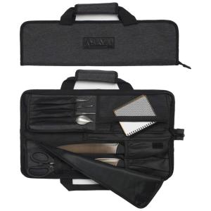 Asaya Estojo, Bolsa Portátil para Facas com 12 Slots, Facas não Incluídas, Preto