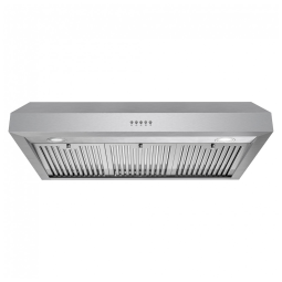 Coifa de parede sob gabinete 90cm COSMO inox escovado 646 m³/h comando por botão filtros permanentes inox LED 110V