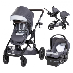 Carrinho de Bebê Travel System Simples ou Duplo, Baby Trend Morph, Cinza