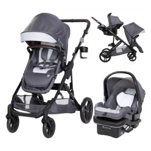 Carrinho de Bebê Travel System Simples ou Duplo, Baby Trend Morph, Cinza