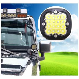 Farol de Milha LED Off Road 7,6cm 3000 Lúmens Quatro Fileiras 10 a 30V 32W 2 Unidades, MFC For Jeep Wrangler