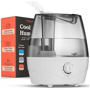 Umidificador Ultrassônico Portátil Peach Street 2,2 Litros até 24H e Giratório em 360 , Cinza