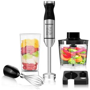 Mixer com 9 Velocidades e Acessórios, Aço Inoxidável, 250W, 110v, BONSENKITCHEN HB8003, Preto