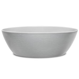 Tigela Elegante e Sofisticada com Estilo Clássico, Capacidade de 2.6L, Formato Redondo e Material Porcelana Fina de Osso, Noritake, Cinza