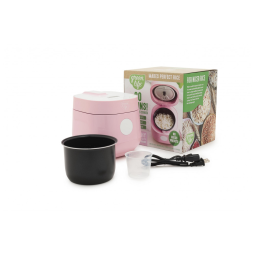 Panela de Arroz Elétrica 960mL, com Controle de Temperatura, 110v, GREENLIFE CC004426 001, Rosa