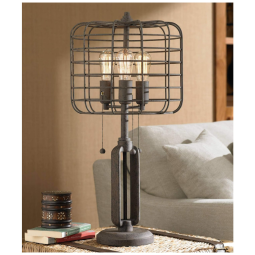 Luminária de Mesa Moderna em Metal, FRANKLIN IRON WORKS, Dourado