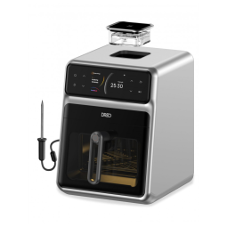 Fritadeira Elétrica Air Fryer 6L com Sonda de Cozimento e Atomizador de Água, 110V 1800W, Dreo ChefMaker, Prata e Preta