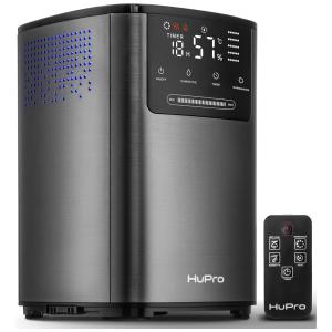 Umidificador Ultrassônico de 6L com Display Digital e Controle Remoto, HUPRO , Preto