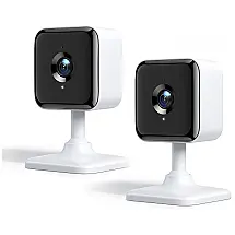 Câmera de Segurança Interna WiFi HD com Visão Noturna e Detecção de Som, 2 UN, Xbro, Branca
