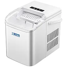 Zlinke Máquina de Gelo Automática Portátil até 12kg, 24H, 110V, Branca