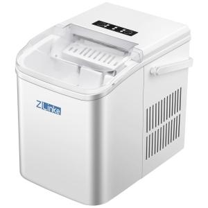 Zlinke Máquina de Gelo Automática Portátil até 12kg, 24H, 110V, Branca