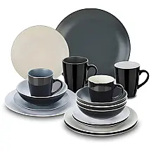 Aparelho de Jantar com 16 Peças em Cerâmica Incluindo Pratos e Bowls, Vancasso, Colorido