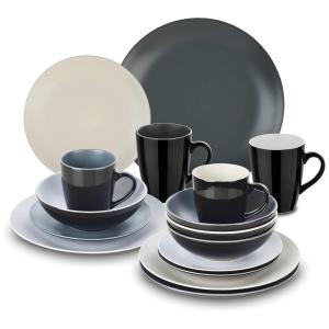 Aparelho de Jantar com 16 Peças em Cerâmica Incluindo Pratos e Bowls, Vancasso, Colorido