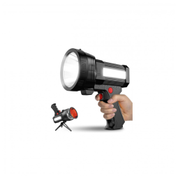 Lanterna LED Q953 6000 Lúmens 3 Modos Alça Portátil Carregador 12V USB, 110v, BIGSUN, Preto