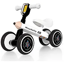 Bicicleta sem Pedal para Crianças de 12 a 24 Meses, Maydolly, Branca