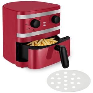 Sync Living SL AF19005 2 Fritadeira Elétrica AirFryer 1L de Capacidade e Desligamento Automático, 110V, Vermelha