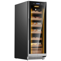 Umidor para Charutos Elétrico 375L com Capacidade para 1875 Charutos, Display Digital, Higrômetro de Gaveta e Sistema de Umidificação