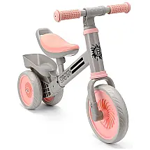 Bicicleta sem Pedal com 4 Rodas para Crianças de 2 a 4 Anos, Bakeling, Rosa