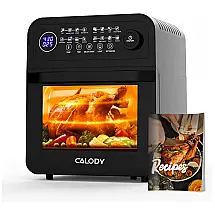 Fritadeira Elétrica AirFryer 12.7L em Aço Inoxidável com Painel Digital e Livro de Receitas, 1700W, 110V, KALLODEAR Calody, Preto
