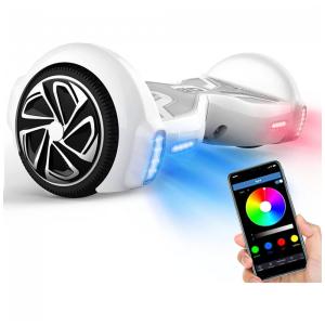 Hoverboard Off Road com Alto Falante Bluetooth, Luz LED, 220v, TOMOLOO, Branco