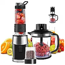 Liquidificador Portátil 600mL com Garrafa Esportiva, 500W, 110v, GOELUNMY TB18, Prateado