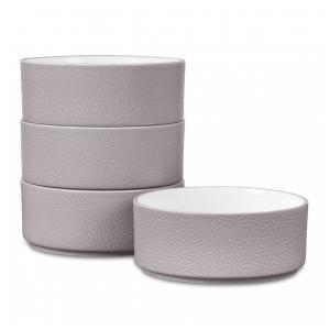 Conjunto de Tigelas, Estilo Minimalista com 4 Peças, Capacidade de 600mL, Material de Porcelana e Formato Redondo, Noritake G009-200D