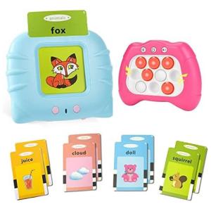 Flash Card em Inglês Educativo 224 Palavras para Crianças a Partir de 2 Anos, MOFGDNI, Azul