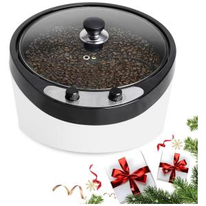 Torrador de Café e Nozes Elétrico para Uso Doméstico até 800g, 110V, Preta