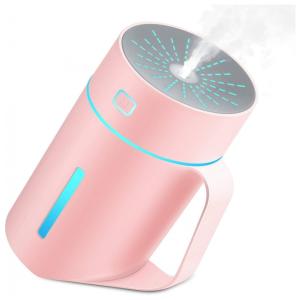 Mini Umidificador Ultrassônico Portátil 1.7L, com Desligamento Automático, Silencioso, NUFR SCA, Rosa