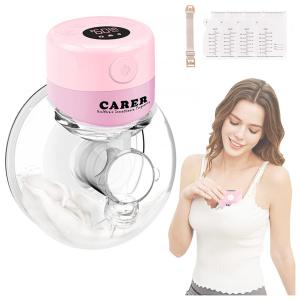 Bomba Tira Leite Carer Unica Elétrica Portátil e Recarregável com 3 Modos e 9 Níveis de Sucção, PADRAM S12, Rosa