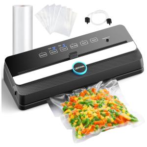 Seladora a Vácuo GERYON, Automático, Kit Inicial, LED, Preto 110V