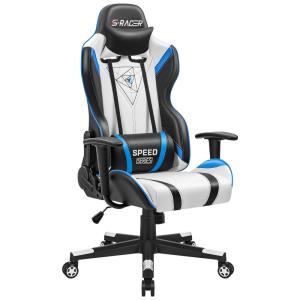 Homall Gaming Cadeira de Escritório Gamer Ergonômica, c, Apoio de Cabeça e Lombar, Azul