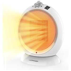 LC POWER Aquecedor de Cerâmica Elétrico Portátil, 1200W, 110V, Branco