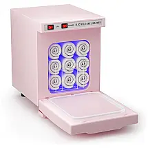 Aquecedor Elétrico de Toalhas 2 em 1 5L para Salão, SPA e Estética, Capacidade 9 Toalhas, 110V, Rosa