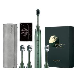 Escova de Dentes Elétrica com 5 Modos e Temporizador de 2 Min, FLEXFORCE U1, Verde