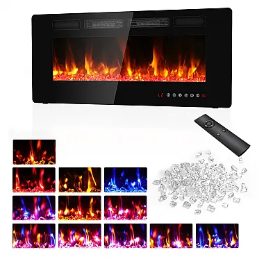 Lareira Elétrica BREEZEHEAT 107x46cm 1500W