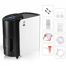 OPPT MRS101 Concentrador de Oxigênio Portátil 7L, Funciona 24H, 110V, Branco