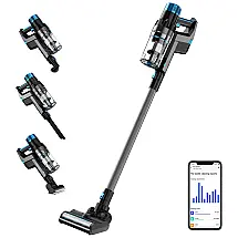 Aspirador de Pó Multifuncional sem Fio com Acessórios e APP Inteligente Ideal para Pets, 110v, PROSCENIC P11 Smart, Preto