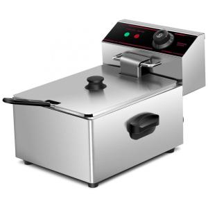 Fritadeira Elétrica Profissional 5.5L em Aço Inoxidável, 2500W 110V, Dawndior, Prata