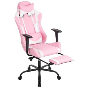 BestOffice Cadeira de Escritório Gamer Ergonômica e Reclinável com Apoio para Lombar, Rosa