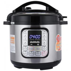 Panela de Pressão Elétrica 7L com 13 Predefinições e Painel de Led, 110v, KEHAOY, Prateado