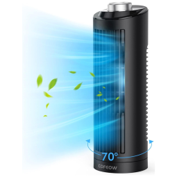 Ventilador de Torre Oscilante com 3 Modos, sem Lâmina, 110V, Cofeow, Preto