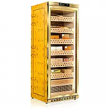 Humidor Elétrico Raching MON2800A Dourado Controle Climático 1.500 Charutos 240V