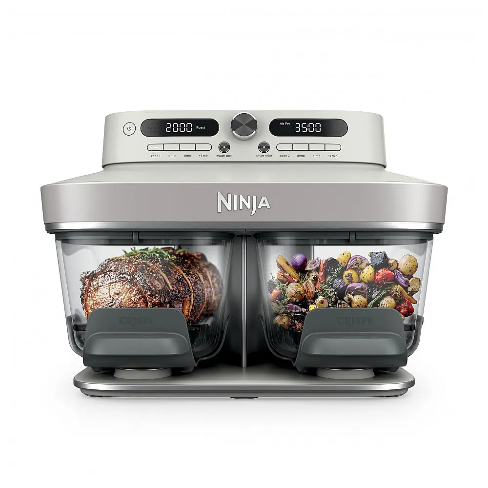 Air Fryer Ninja Crispi DualZone de Vidro 7,6 L (8 qt) Capacidade Dupla Zona 1785W Externa