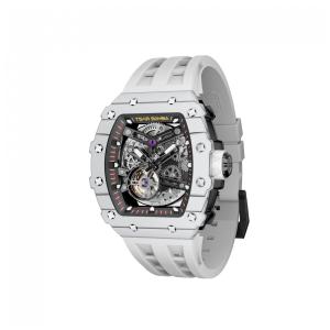 Relógio Masculino Automático Mecânico a Prova dÁgua 50M, TSAR BOMBA, Branco