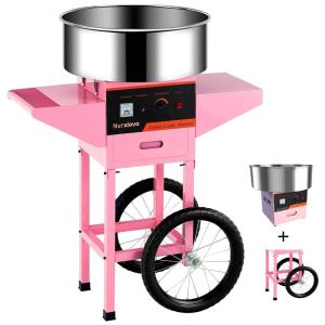 Carrinho de Algodão Doce Elétrico Profissional em Aço Inoxidável, 110V, Nurxiovo, Azul