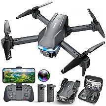 Drones com Câmera 1080P HD para Adultos - Drone Dobrável com Estojo de Transporte - Drones para Crianças com Decolagem e Pouso Fáceis